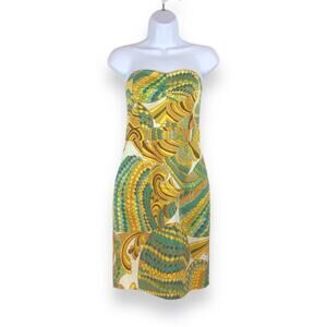 BANANA REPUBLIC X TRINA TURK Tropical Strapless Mini Dress size 2